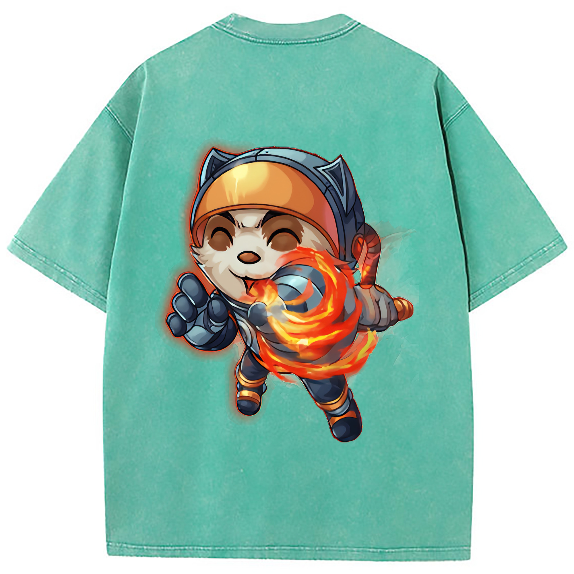（画像用） リーグ・オブ・レジェンド League of Legends LOL 綿100% ヴィンテージ風 半袖Tシャツ（背面プリント）